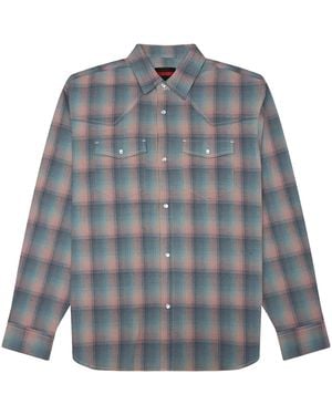 Pleasures Sender Western Ls Woven Button Up P26Sp029-Pnk" - Black