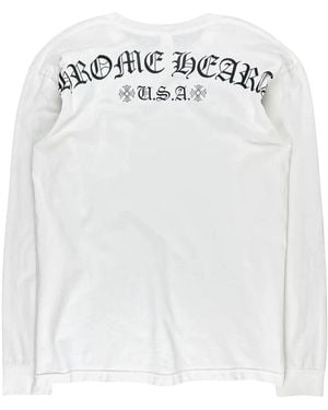 Chrome Hearts U.S.A Shoulder Logo Long Sleeve Shirt Chrm1608" - Black