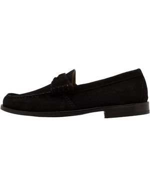 Rhude Slip On Velour Penny Loafer Rhpf23Fo064893720372" - Black