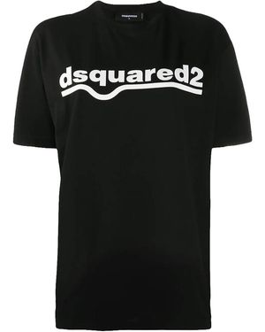 DSquared² Classic Logo Cotton T-Shirt S75Gd0141-S22427-900" - Black