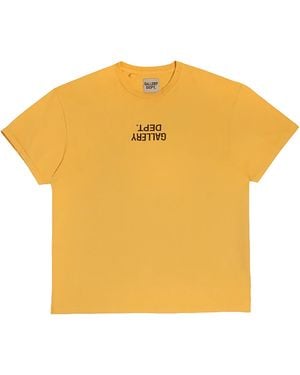 GALLERY DEPT. Fucked Up Logo Short Sleeve T-Shirt Shirt Gd122" - Yellow