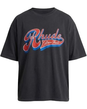 Rhude Pit Stop T-Shirt "Vintage Rhss26Tt03012 Blk" - Black