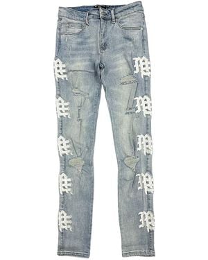 Mixed Emotions Monogram Denim "Sea" Mixe069" - Black