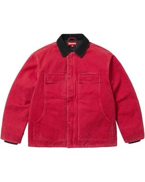 Supreme Old English Canvas Work Jacket "Ss25 - Red