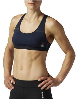 Reebok Rcf Crossfit Racer Bra Solid "Faux" Aa1125" - Black