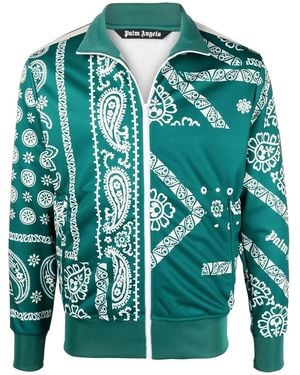 Palm Angels Bandana Track Jacket Pmbd001F21Fab0055501" - Green