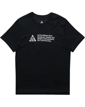 Nike Acg Dri-Fit Trail Running T-Shirt Io9629 010" - Black