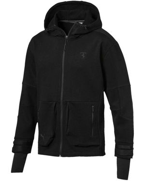 PUMA Scuderia Ferrari Life Midlayer Full Zip Hooded Jacket - Black