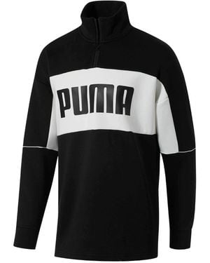 PUMA Retro Crew Turtle Rib Neck ( Black) Clothing