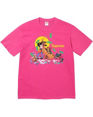 Supreme All Dogs Go To Heaven T-Shirt "Fw25 - Pink