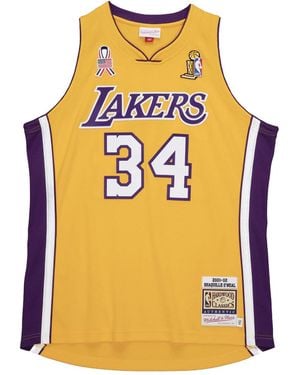 Mitchell & Ness Authentic Jersey "Nba La Lakers 2001 Shaquille O'Neal" Ajy41160 Lal01Sonltgd" - Black