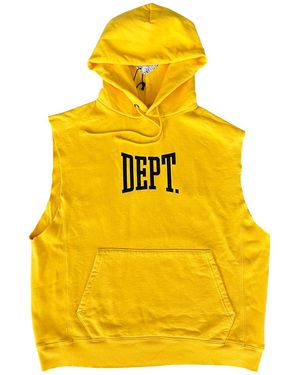 GALLERY DEPT. Dept Logo Cut Off Hoodie & Gd357" - Yellow