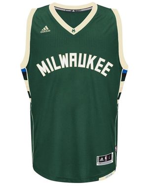 adidas Milwaukee Bucks Swingman Jersey A74055" - Green
