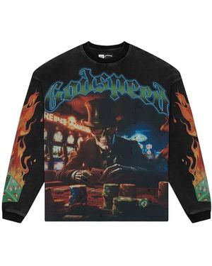 GODSPEED NEW YORK Life's A Gamble L/Thermal T-Shirt Wash" Ljv1Uags" - Black