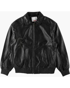 Supreme Studded Arc Logo Leather Jacke "ss 18" - Black
