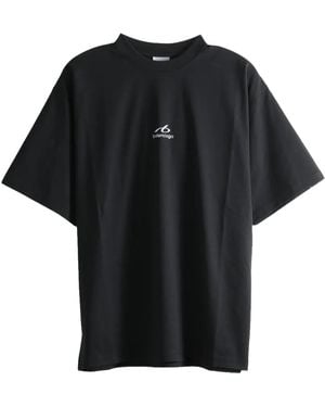 Balenciaga Medium Fit Tech Logo T-Shirt 764235Tuvo71000" - Black