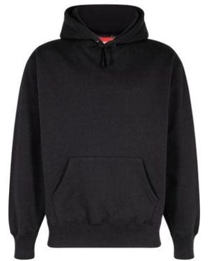 Supreme Satin Appliqué Hooded Sweatshirt "Fw22" - Black