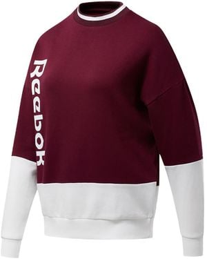 Reebok Training Essentials Logo Crew Sweatshirt Fu2187" - Red