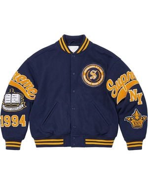 Supreme Veritas Varsity Jacket "Fw24 - Blue