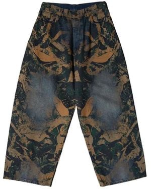 Acne Studios 2023 Fit Jeans "Forest Camo" C00074700" - Black