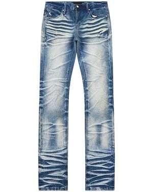 RTA Clayton Stacked Medium Denim B1182Stmdb" - Black
