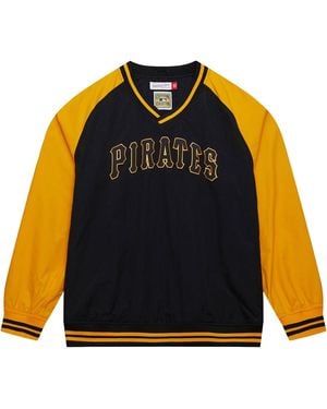 Mitchell & Ness Nylon Pullover Jacket Vintage Logo "Mlb Pirates" Jk9272 Ppiblck" - Blue