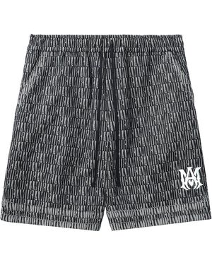 Amiri Jacquard Bb Shorts "Washed" Pf23Mpb003 528" - Black
