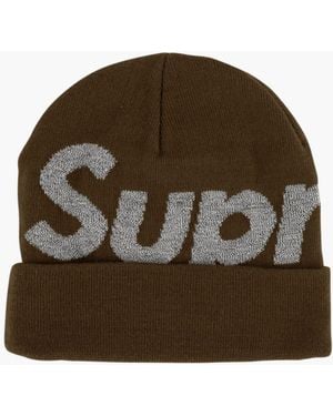 Supreme Big Logo Beanie "fw 18" - Brown