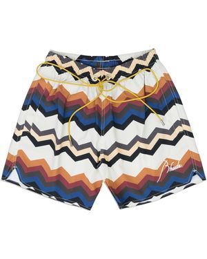 Rhude Zig Zag Swim Shorts Rhps24Sh22448108" - Black