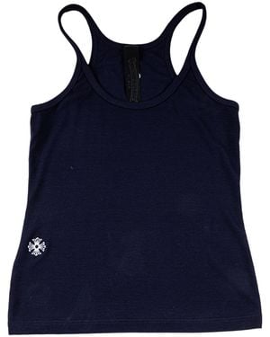 Chrome Hearts Bad Seed Ch Embroidered Mini Rib Tank Top Chrm1501" - Blue