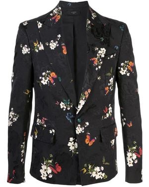 Amiri Butterfly Jacquard Blazer Y0M12176Ja Blk" - Black