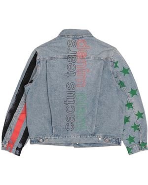 DENIM TEARS Cactus Tears Denim Plant Jacket Dt191" - Black