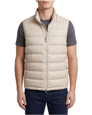 Brunello Cucinelli Quilted Padded Vest "Flax Seeds" Brun2047" - Black