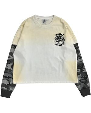 SAINT VANITY Smoke Thermal Long-Sleeve T-Shirt Sv006" - Black