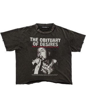 Bottega Desires Obituary T-Shirt Bd059" - Black