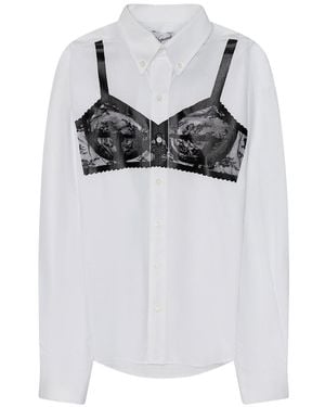 VAQUERA Trompe L'Oeil Button Down Shirt Vaq11B001" - Black