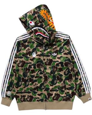 adidas Bape Shark Track Hoodie Jacket "Crew" Kf4916" - Black