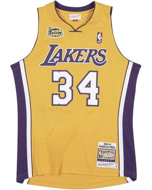Mitchell & Ness Authentic Jersey "La Lakers 00 Shaquille O'Neal" Ajy4Sb19104 Lallgpr00Son" - Black