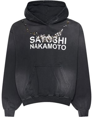Satoshi Nakamoto Ice Hoodie Sat045" - Black