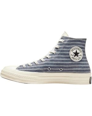 Converse Chuck 70 Hi "Multi-Color Retro Stripes" A00457C" - Black