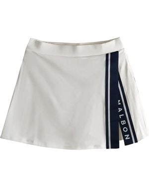 Malbon Golf Baseline Skirt Mw 0088 Wht Nvy" - Black