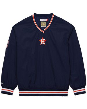Mitchell & Ness Mlb Classic Nylon Pullover Vintage Logo Astros "Astros" Ojpo7025 Hasyypppnavy" - Blue