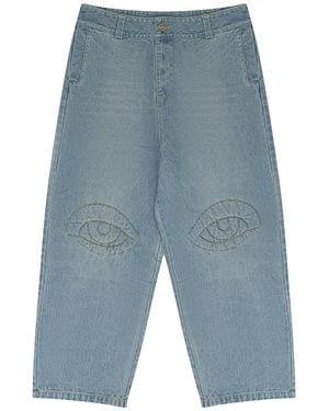 House of Errors Eye Pad Straight-Fit Jeans Hoe Ep Jns" - Blue