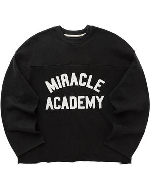 NAHMIAS Varsity Long Sleeve T-Shirt Sunfade" Y6 T27G32 021" - Black