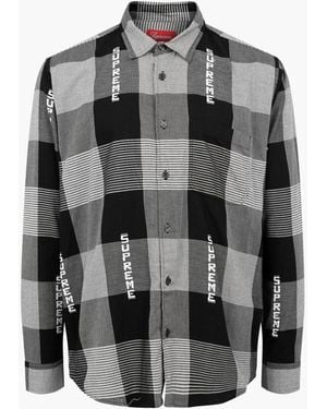 Supreme Logo Plaid Shirt "ss 20" - Black