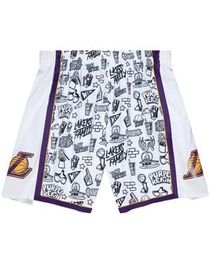 Mitchell & Ness Doodle Swingman Shorts "La Lakers 2009" Pfsw1267 Lal09Pppptwh" - Black