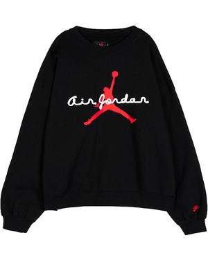 Nike Brooklyn Fleece Crewneck Sweatshirt Infrared 23" If1845 010" - Black