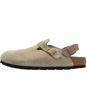 Birkenstock Tokio Suede Leather "Taupe" 1028287" - Black