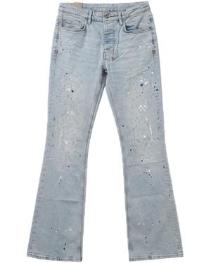 Ksubi Bronko Krystal Painted Bootcut Denim Jeans "Washed" Ksu017" - Black