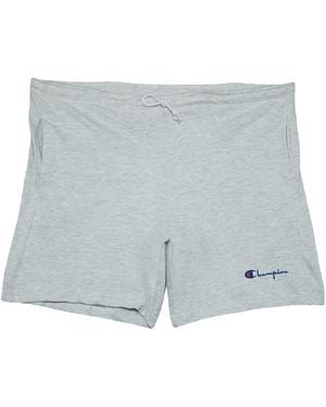 Champion Drawstring Cotton Gym Shorts With Pockets "Light Heather" Rn26094 Light Heather" - Black